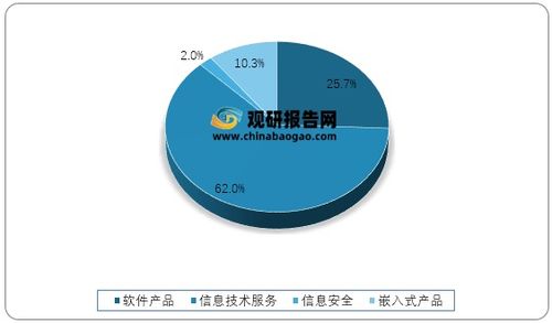 2021 年1 2月我國軟件業(yè)細(xì)分各類收入占比情況